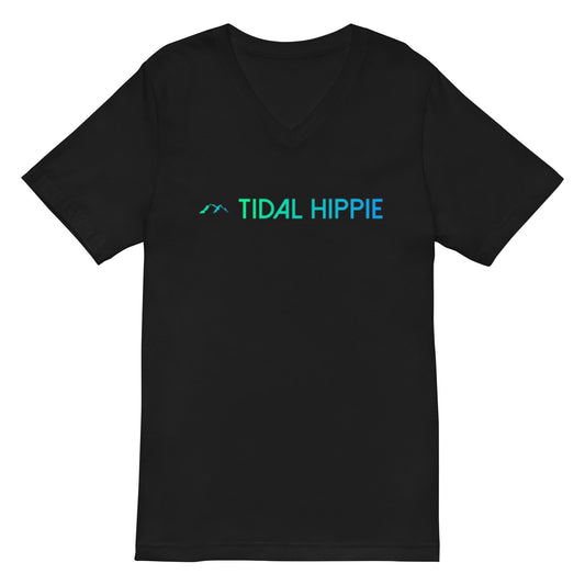 Tidal Hippie logo Short Sleeve V-Neck T-Shirt