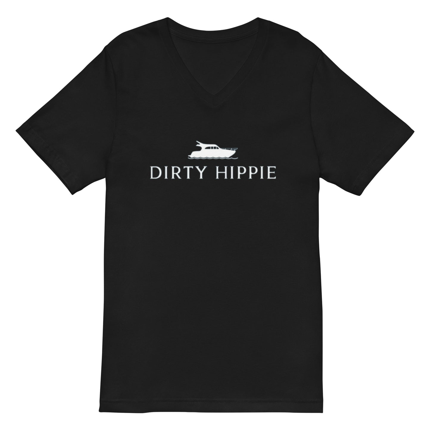 Tidal Hippie "Dirty Hippie Boat" Short Sleeve V-Neck T-Shirt