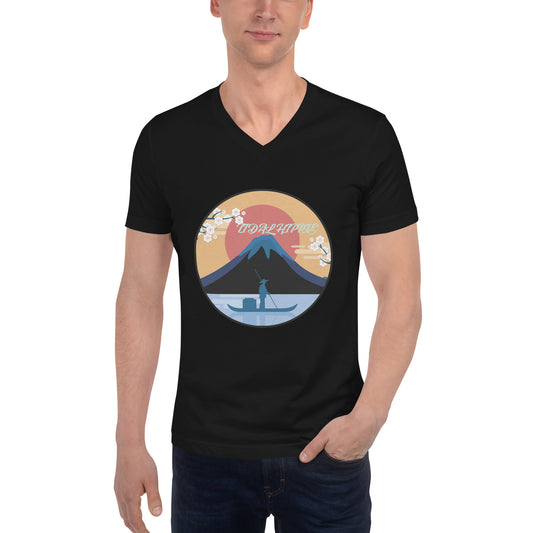 Tidal Hippie "Down By The River" Short Sleeve V-Neck T-Shirt