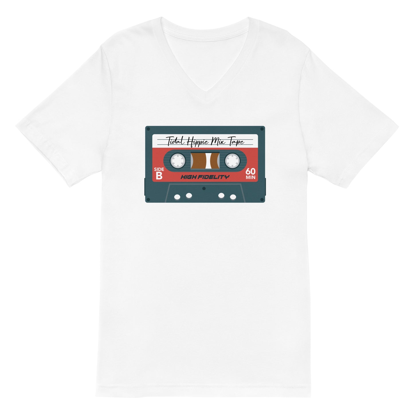 Tidal Hippie "Mix Tape" Short Sleeve V-Neck T-Shirt