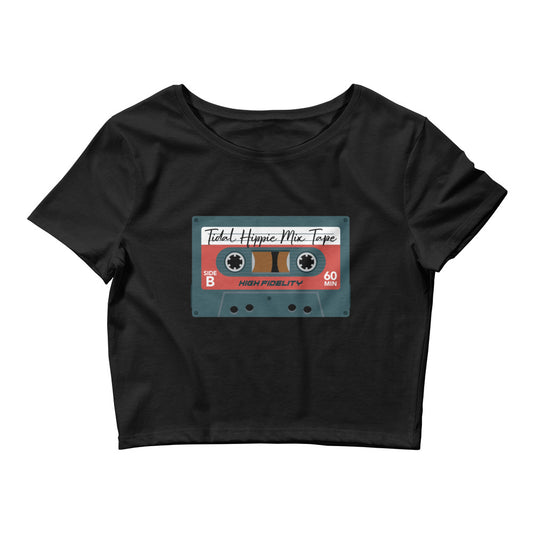 Tidal Hippie "Mix Tape" Women’s Crop Tee