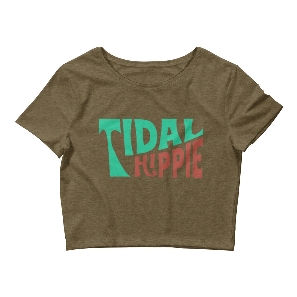 Tidal Hippie "DEWD" logo Women’s Crop Tee