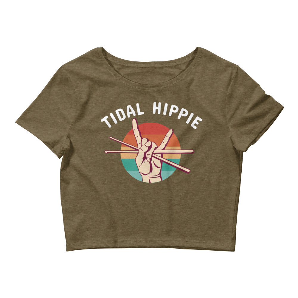 Tidal Hippie "Rockin" Women’s Crop Tee