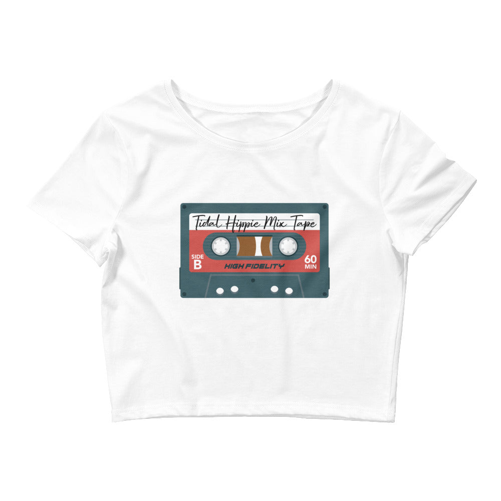 Tidal Hippie "Mix Tape" Women’s Crop Tee