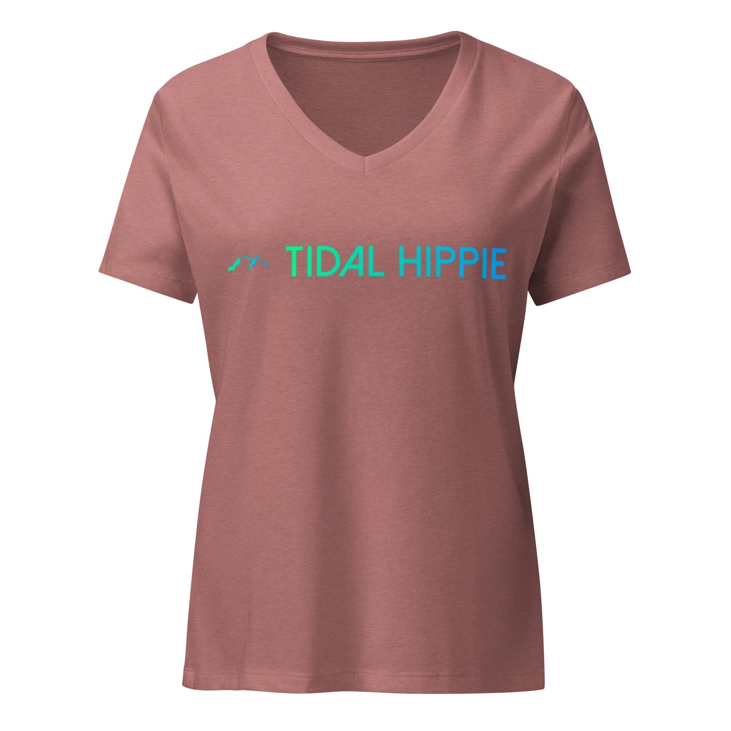 Tidal Hippie logo Women’s relaxed v-neck t-shirt