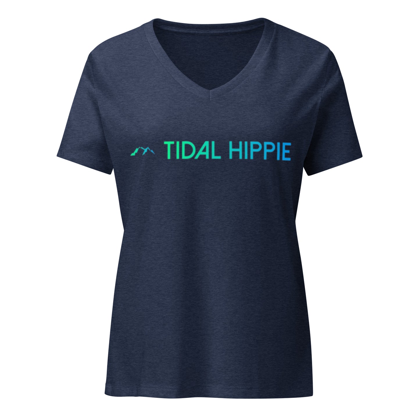 Tidal Hippie logo Women’s relaxed v-neck t-shirt