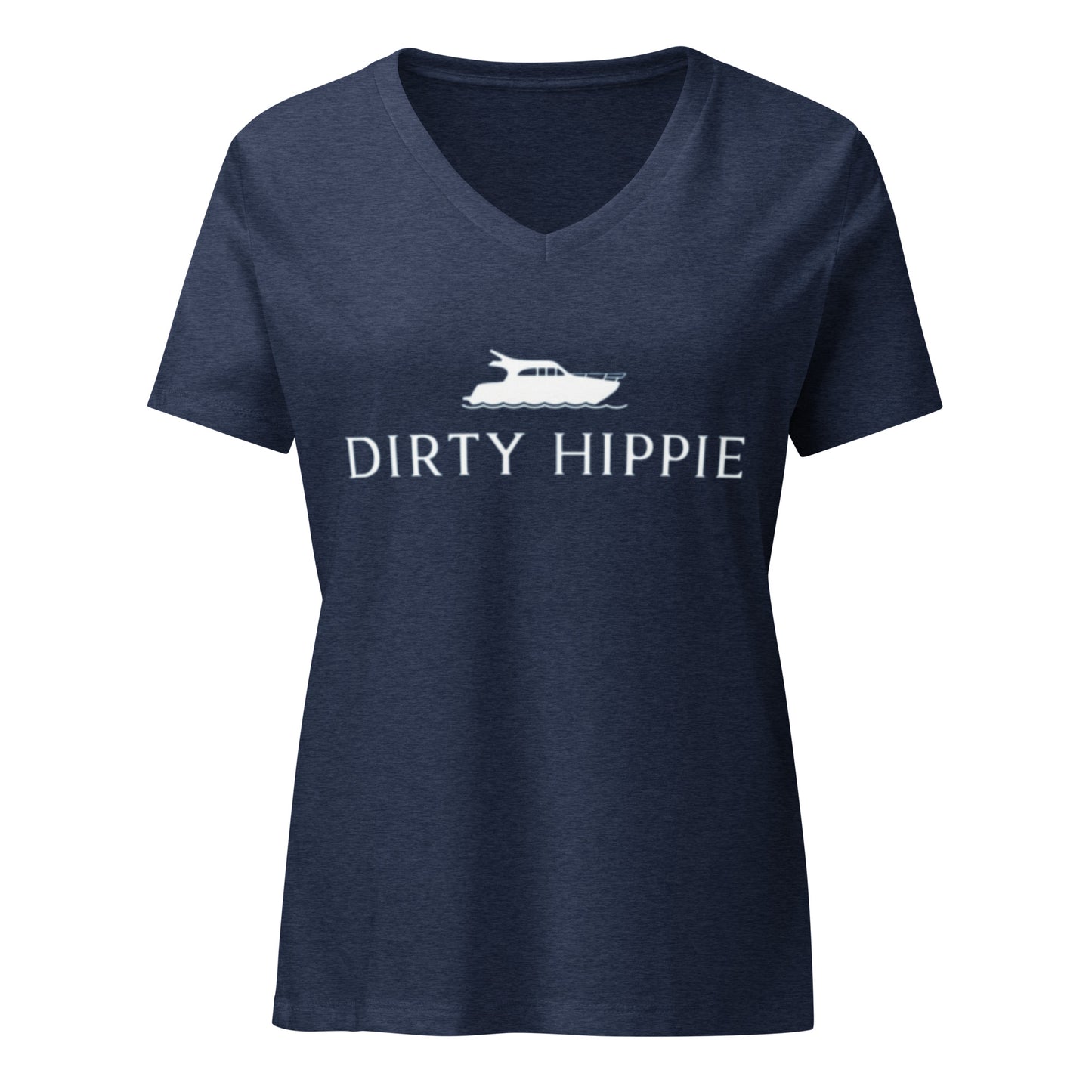 Tidal Hippie "Dirty Hippie Boat" Women’s relaxed v-neck t-shirt