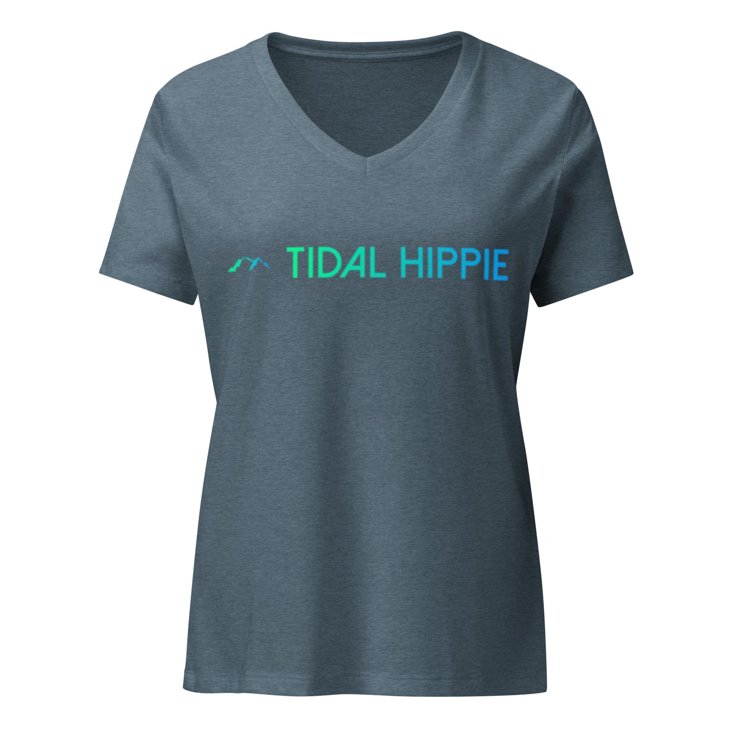 Tidal Hippie logo Women’s relaxed v-neck t-shirt