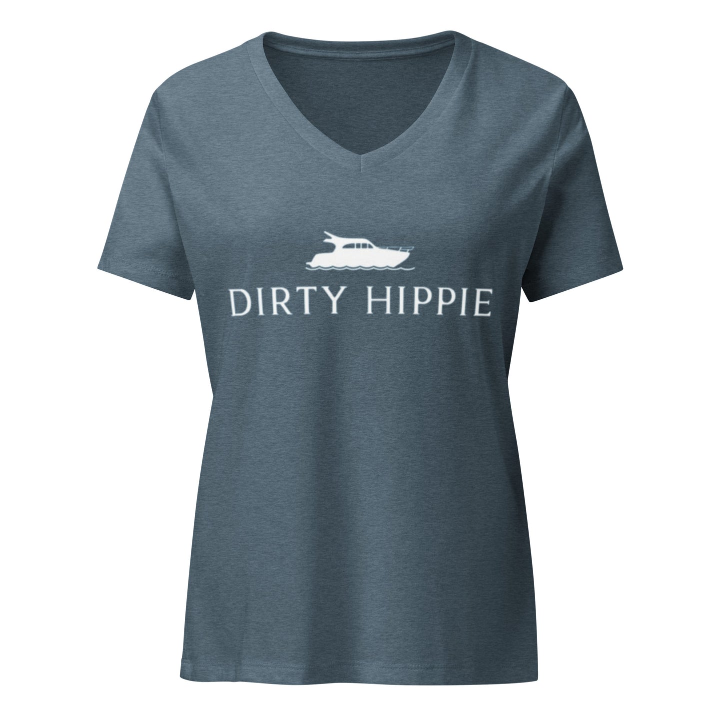 Tidal Hippie "Dirty Hippie Boat" Women’s relaxed v-neck t-shirt