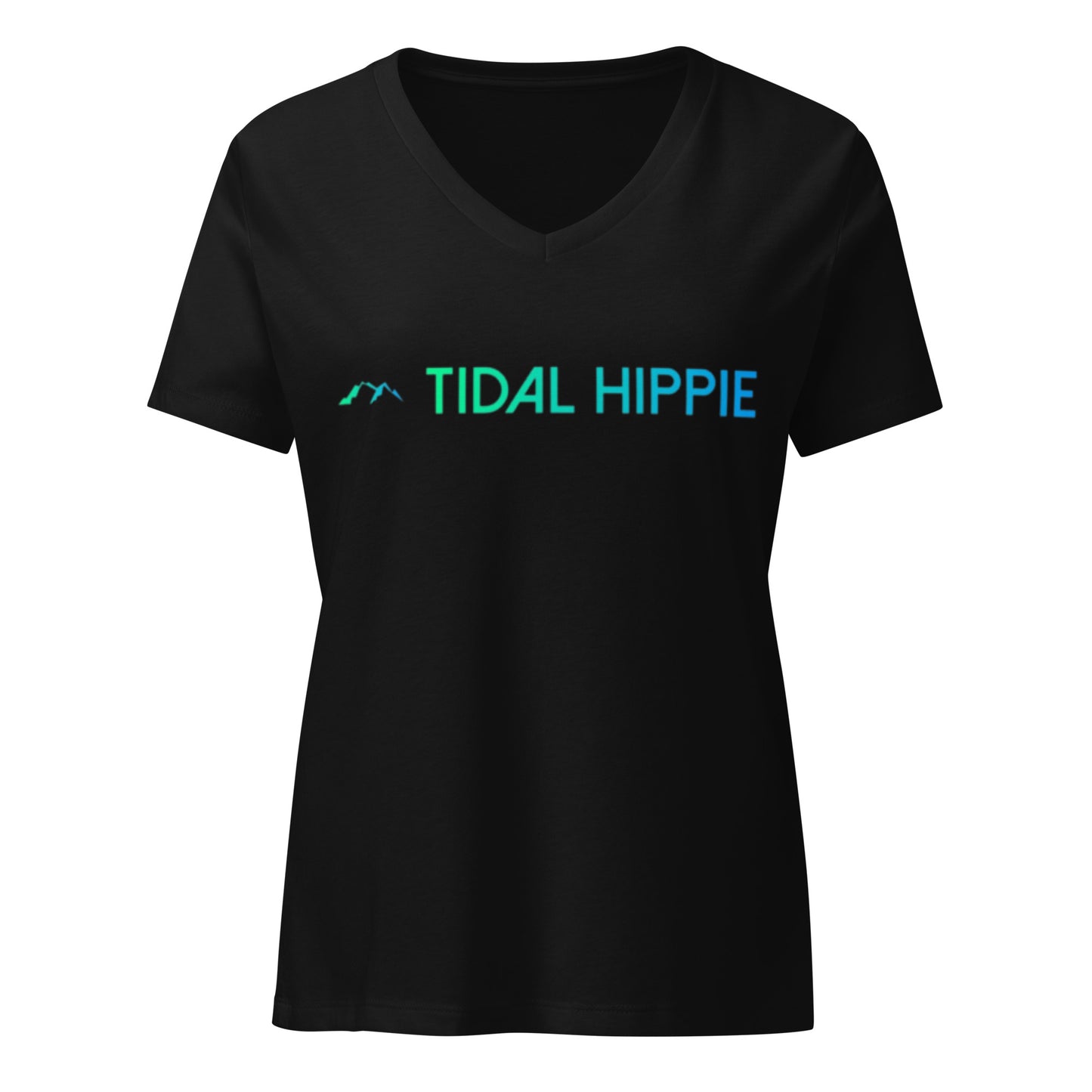 Tidal Hippie logo Women’s relaxed v-neck t-shirt