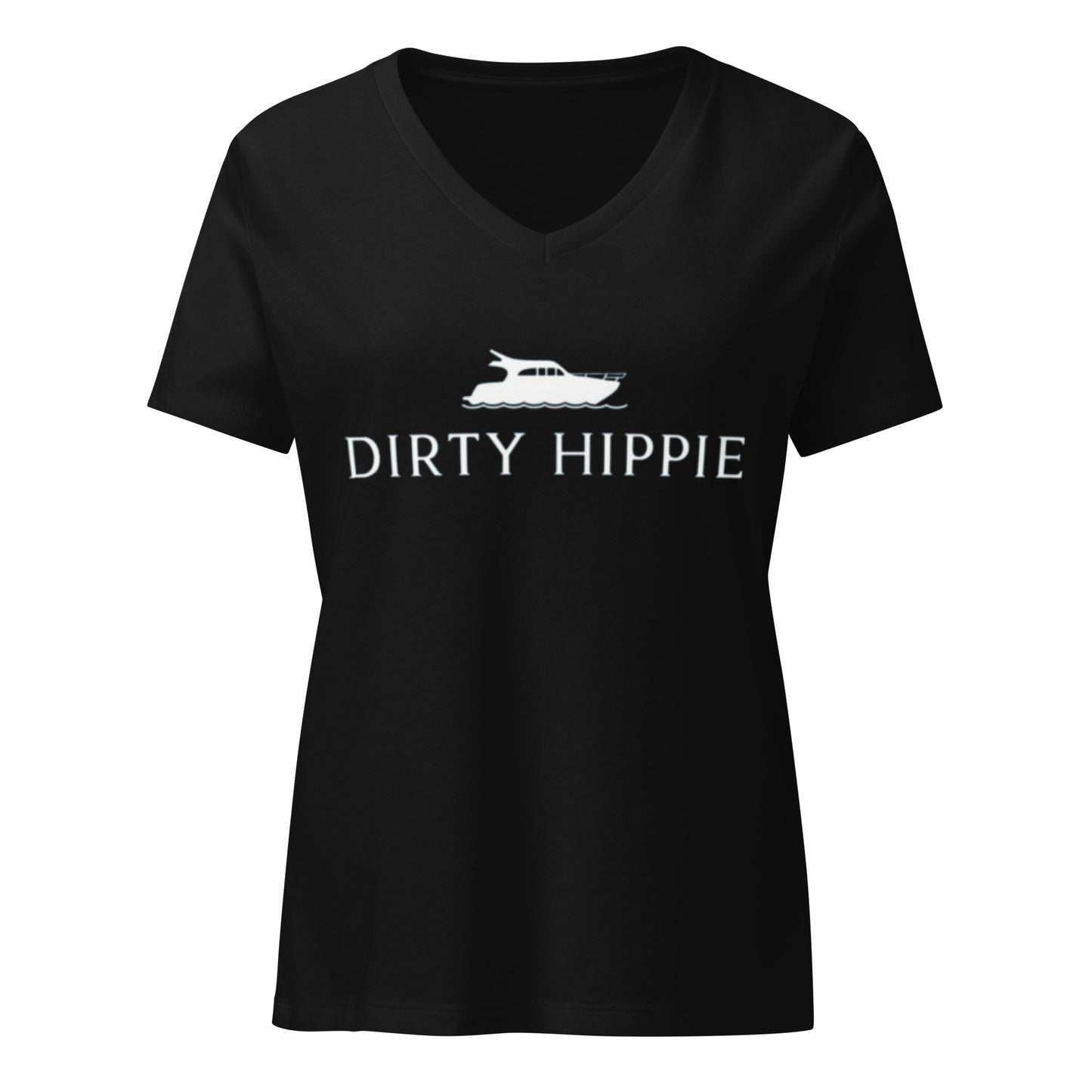 Tidal Hippie "Dirty Hippie Boat" Women’s relaxed v-neck t-shirt