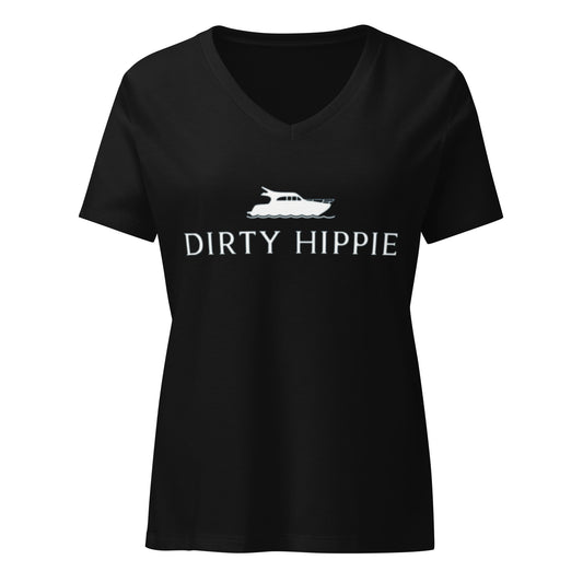 Tidal Hippie "Dirty Hippie Boat" Women’s relaxed v-neck t-shirt