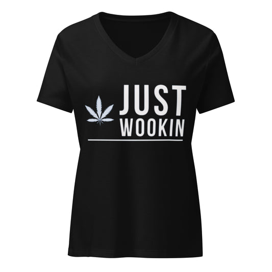 Tidal Hippie "Just Wookin" Women’s relaxed v-neck t-shirt