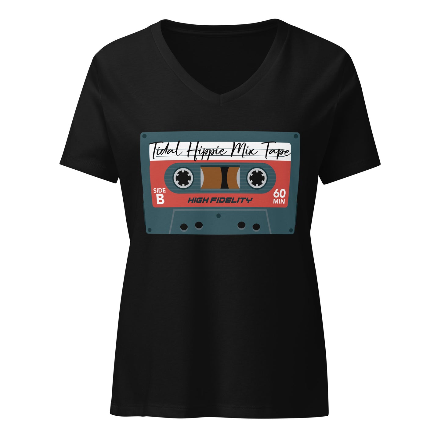 Tidal Hippie "Mix Tape" Women’s relaxed v-neck t-shirt