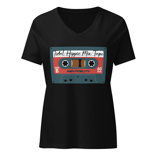 Tidal Hippie "Mix Tape" Women’s relaxed v-neck t-shirt