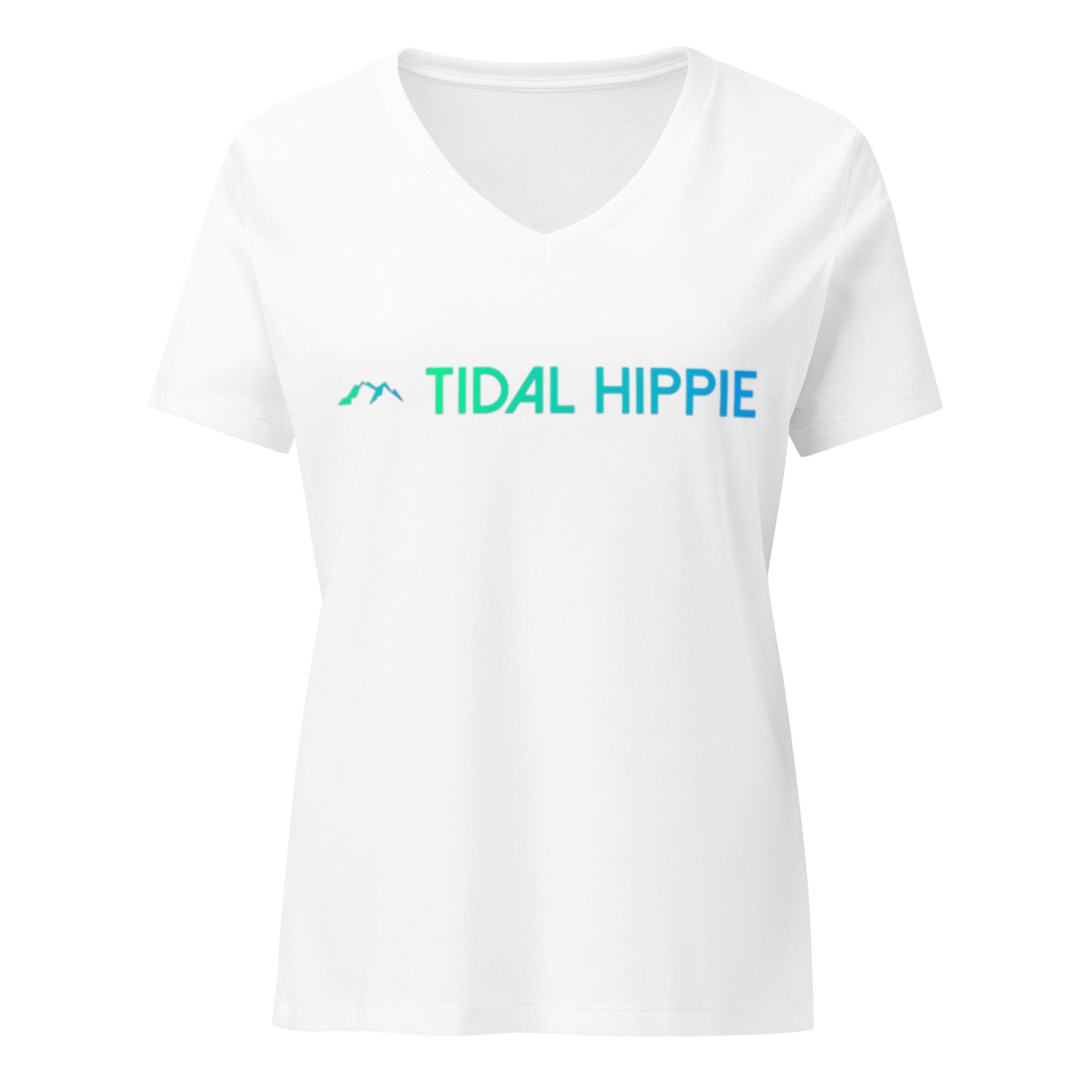 Tidal Hippie logo Women’s relaxed v-neck t-shirt