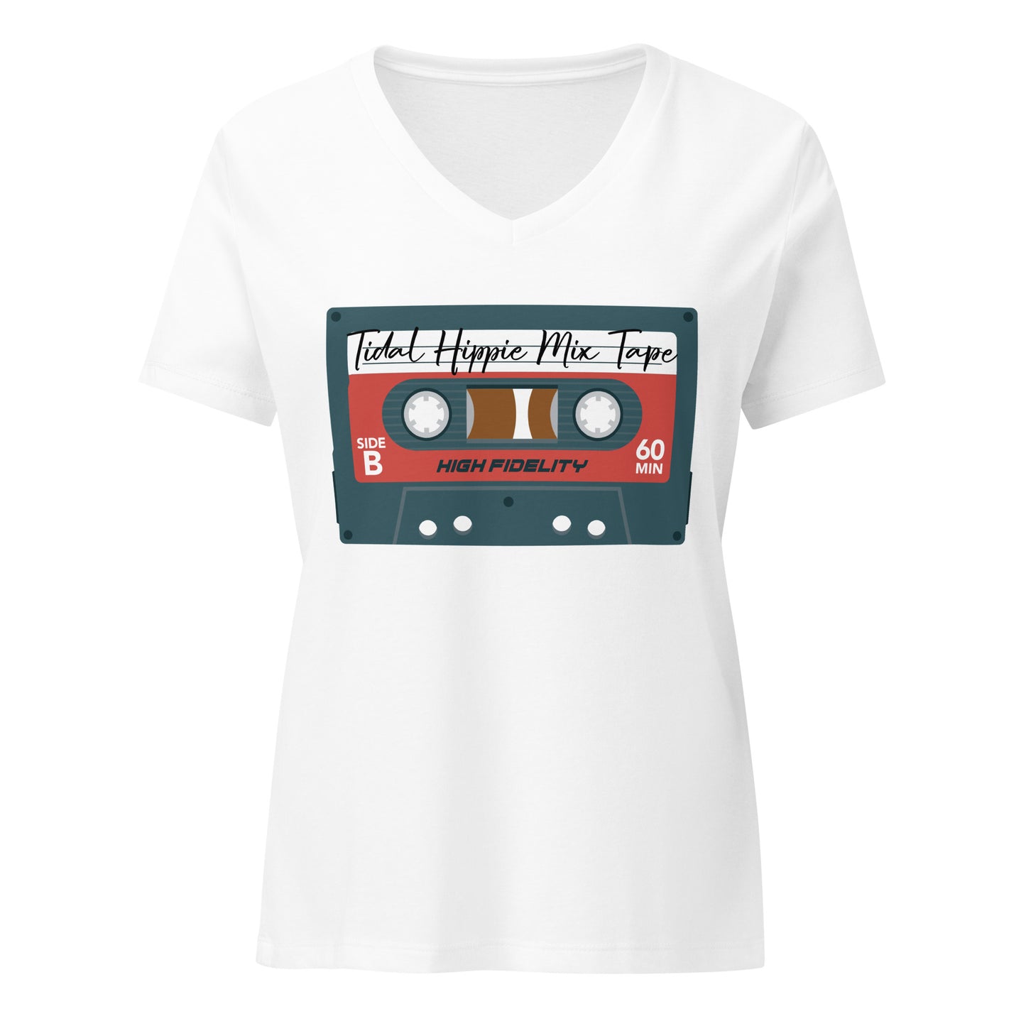 Tidal Hippie "Mix Tape" Women’s relaxed v-neck t-shirt